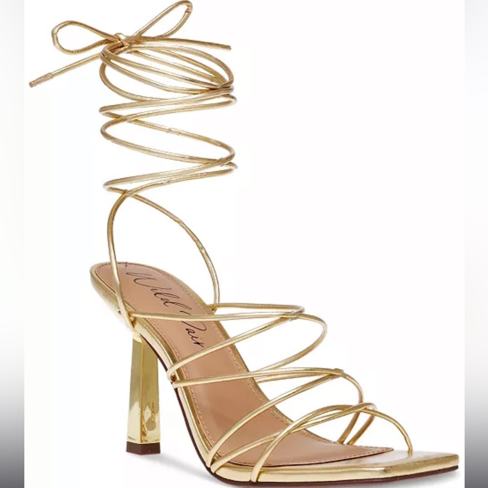 Gold Strappy Heels